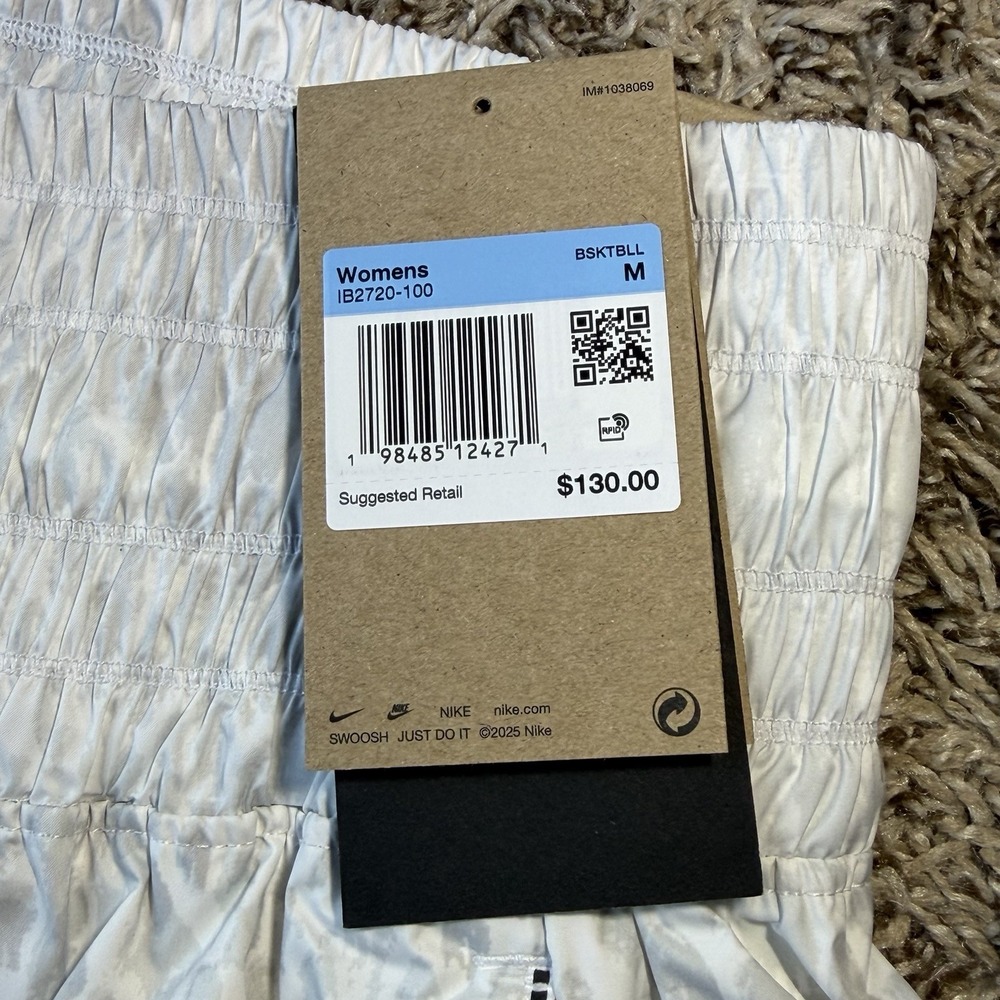 Nike Kobe Woven Snake Print Skirt Women's Size Medium White Silver IB2720-100 - Picture 4 of 9